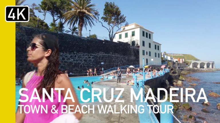 Santa Cruz, Madeira, Portugal 2022 | Town & Beach Walking Tour 4K